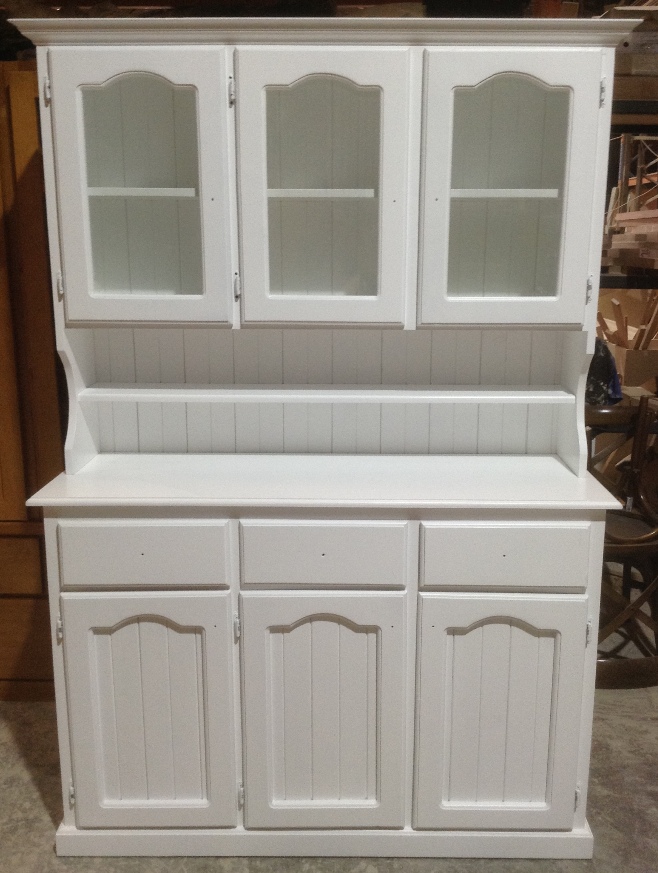 White painted3 Door/Drawer Kitchen Dresser